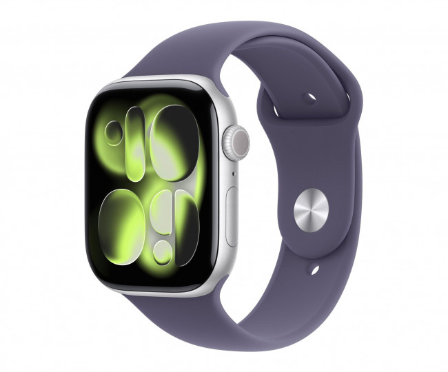 Apple Watch Series 11 GPS 46mm Silver Alu. Case w. Purple Fog S. Band - M/L (MEVA4) (Open Box)